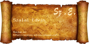 Szalai Edvin névjegykártya